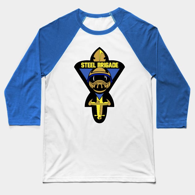 G.I. Joe Steel Brigade (Gold Head) Baseball T-Shirt by Recondo76